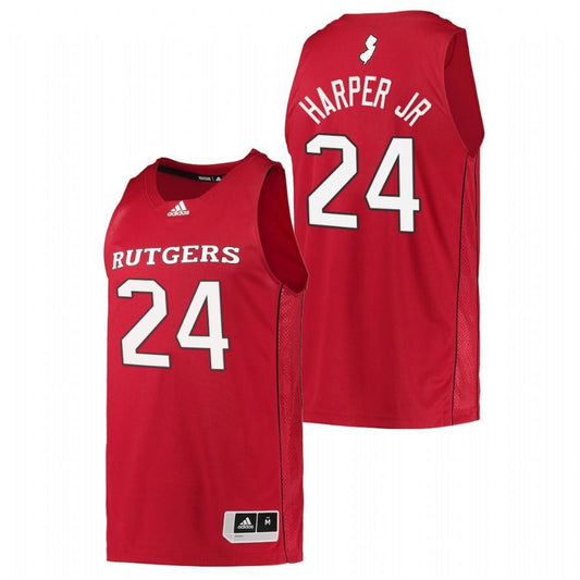 NCAAB Ron Harper Jr. Rutgers Scarlet Knights 24 Jersey