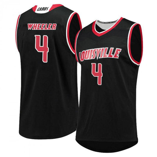NCAAB Roosevelt Wheeler Louisville Cardinals 4 Jersey