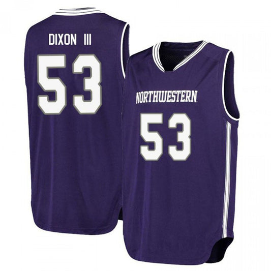 NCAAB Roy Dixon III Northwestern Wildcats 53 Jersey