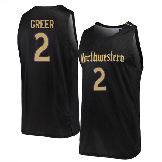 NCAAB Ryan Greer Northwestern Wildcats 2 Jersey