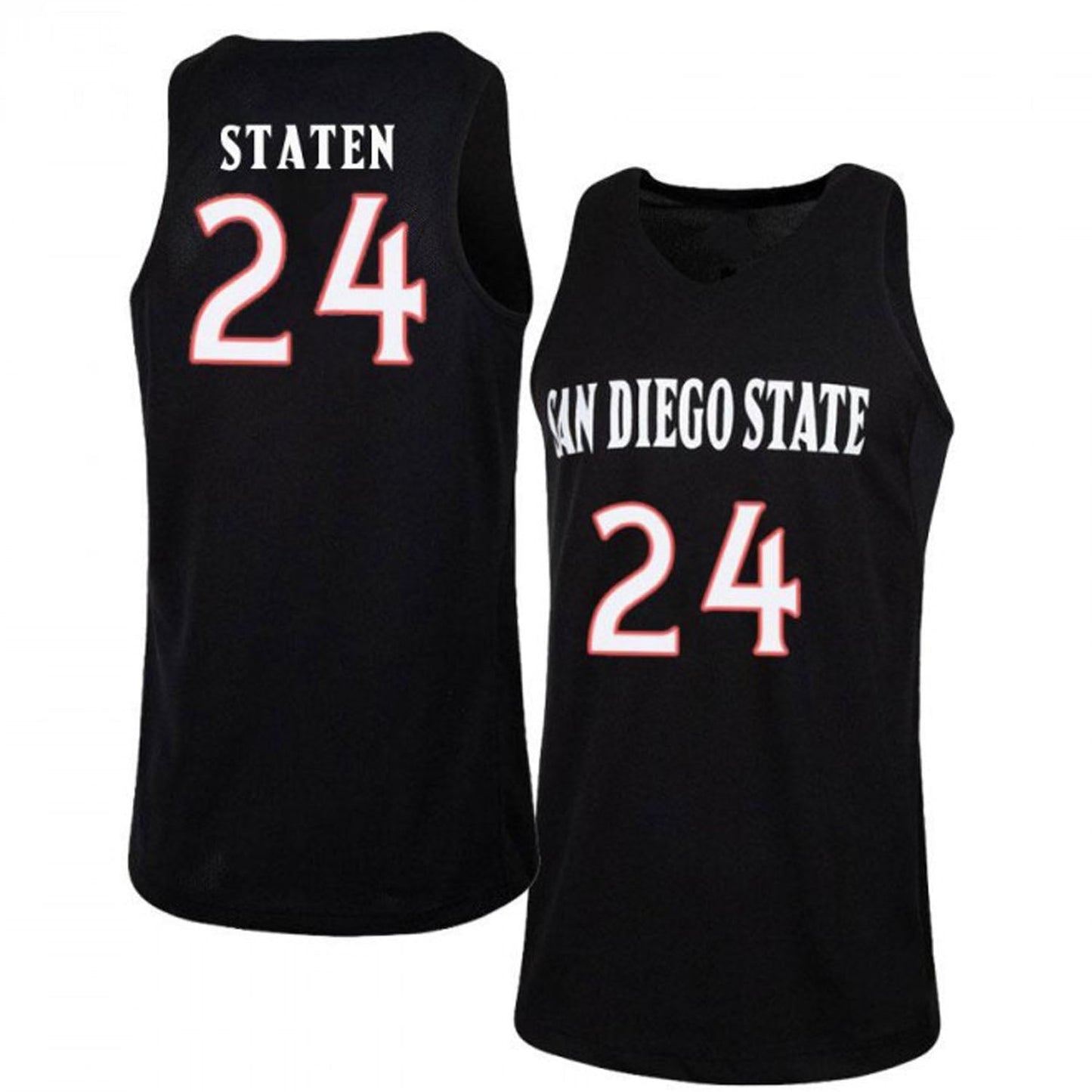 NCAAB Ryan Staten San Diego State Aztecs 24 Jersey