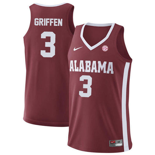 NCAAB Rylan Griffen Alabama Crimson Tide 3 Jersey