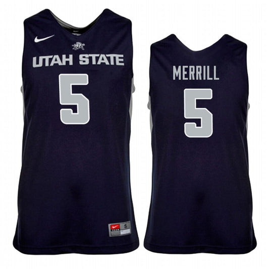 NCAAB Sam Merrill Utah State Aggies 5 Jersey