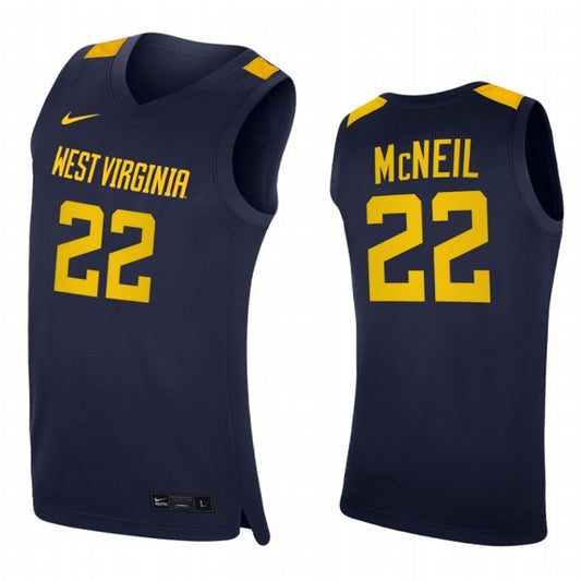NCAAB Sean McNeil  West Virginia Mountaineers 22 Jersey