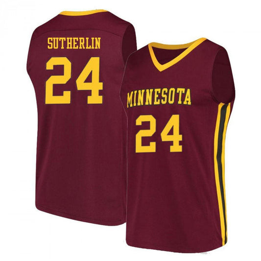 NCAAB Sean Sutherlin Minnesota Golden Gophers 24 Jersey