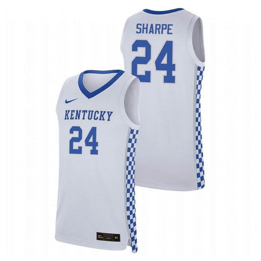NCAAB Shaedon Sharpe Kentucky Wildcats 24 Jersey