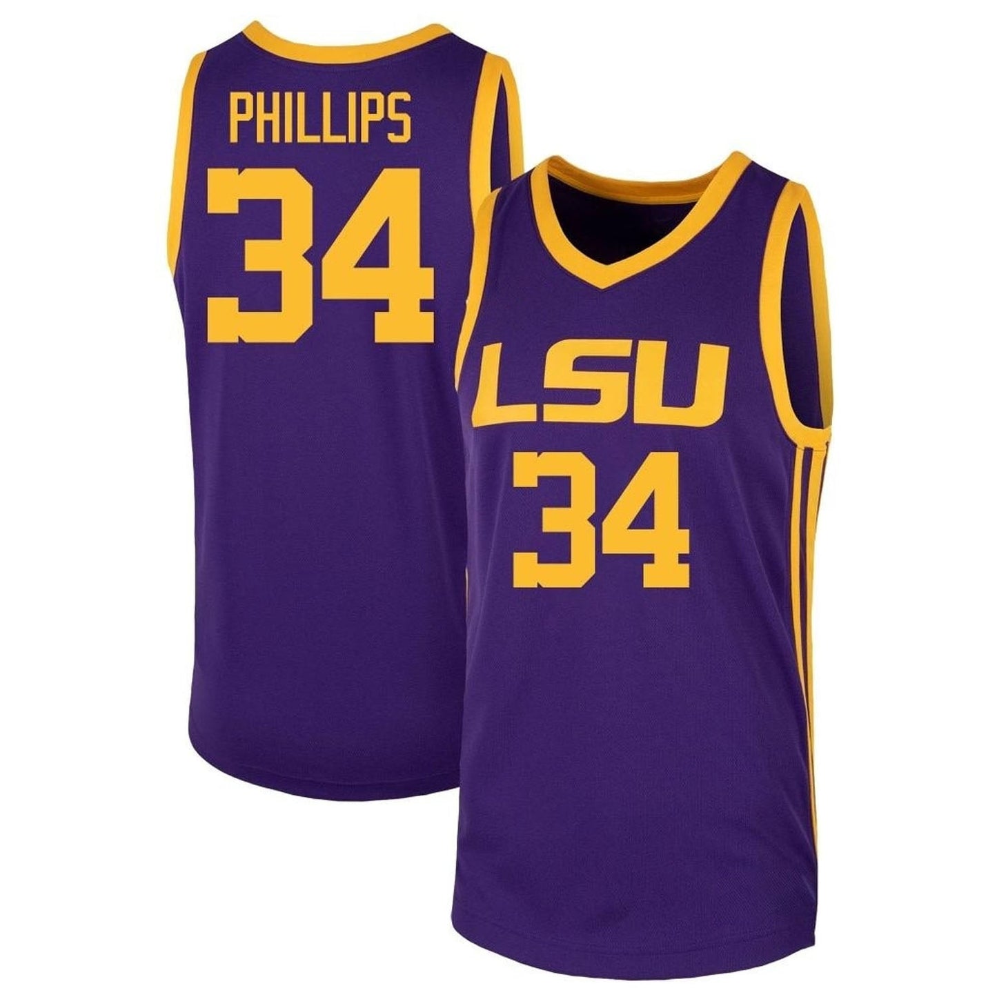 NCAAB Shawn Phillips LSU Tigers 34 Jersey