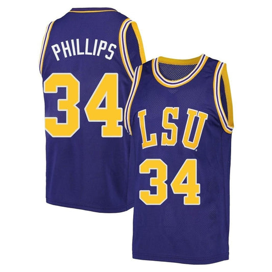 NCAAB Shawn Phillips LSU Tigers 34 Jersey
