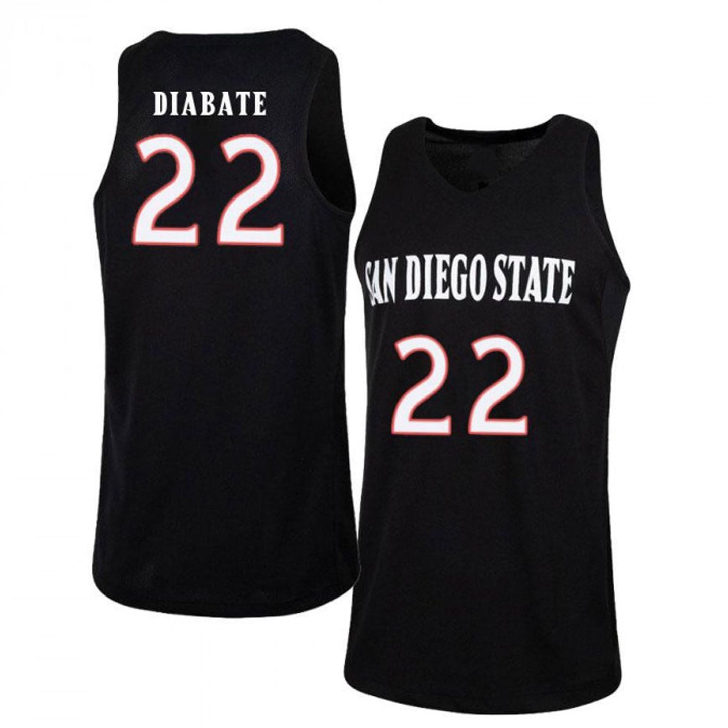 NCAAB Tahirou Diabate San Diego State Aztecs 22 Jersey