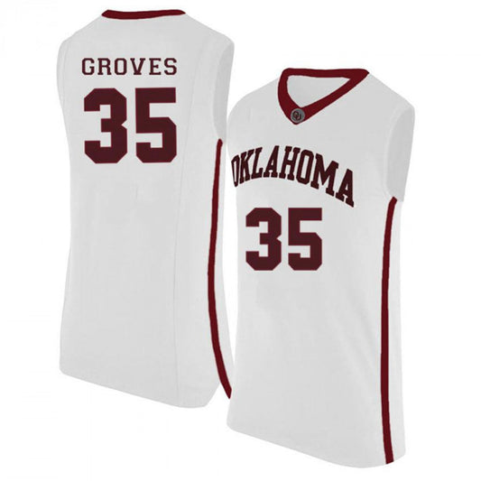 NCAAB Tanner Groves Oklahoma Sooners 35 Jersey