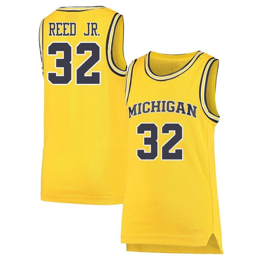 NCAAB Tarris Reed Jr. Michigan Wolverines 32 Jersey