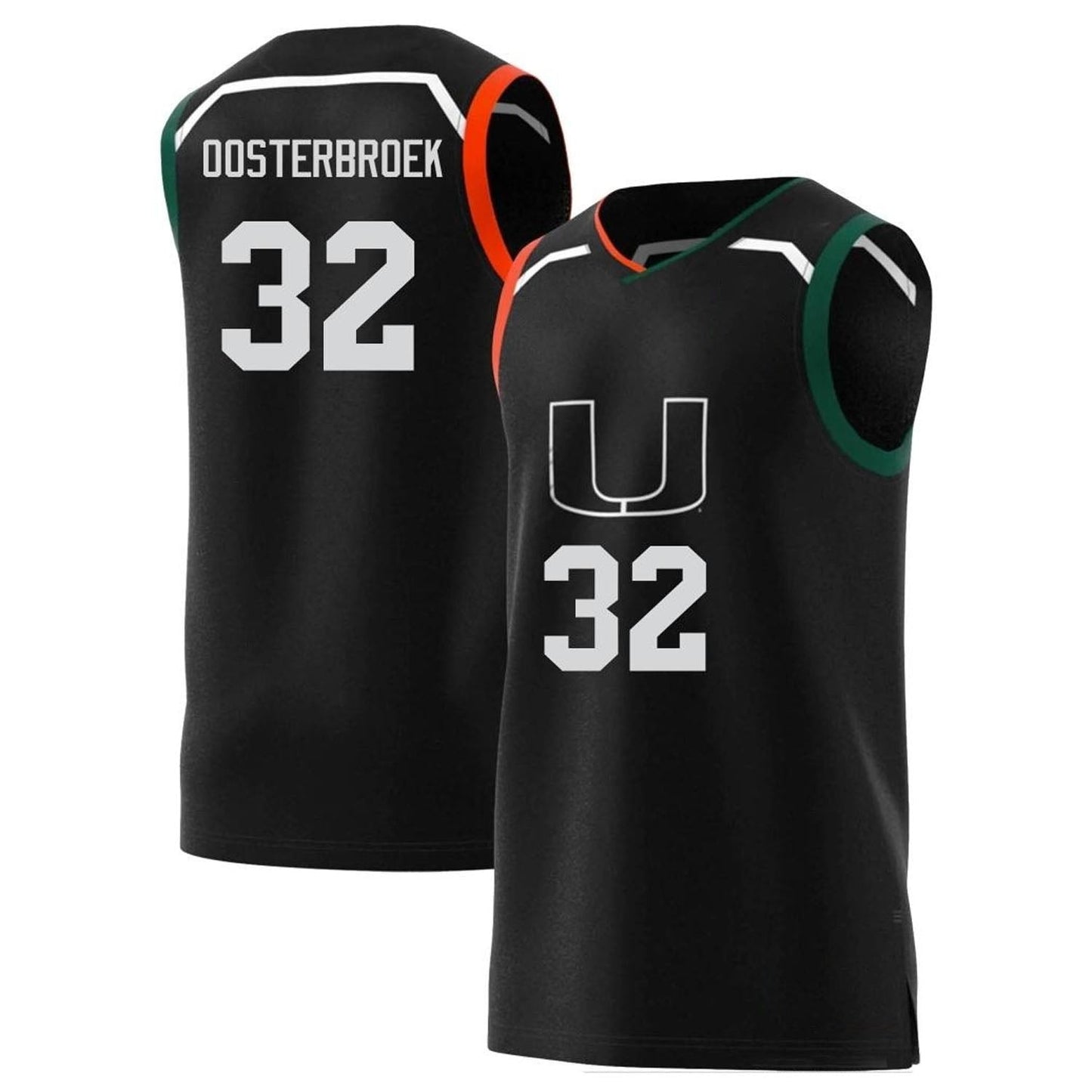 NCAAB Thomas Oosterbroek Miami Hurricanes 32 Jersey