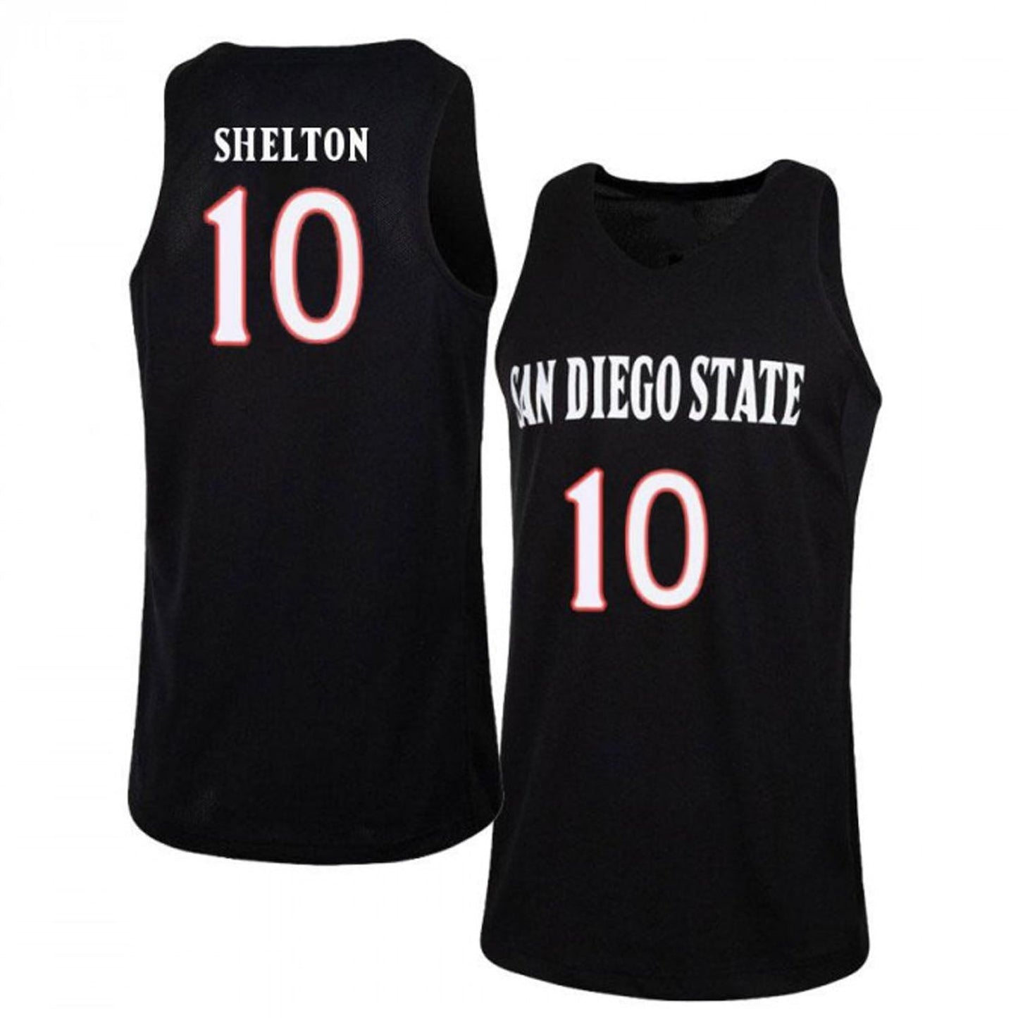 NCAAB Tim Shelton San Diego State Aztecs 10 Jersey