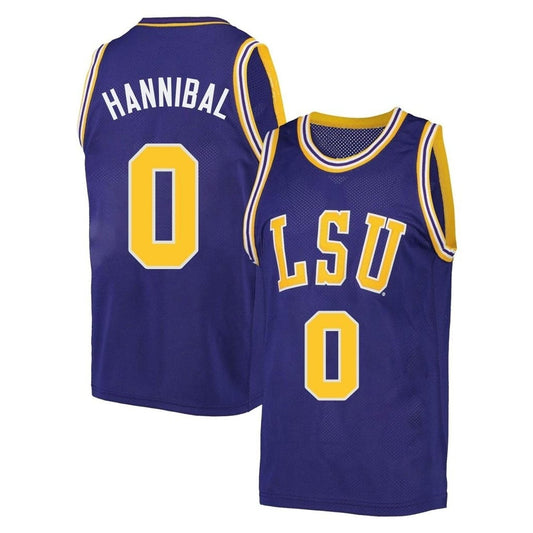 NCAAB Trae Hannibal LSU Tigers 0 Jersey