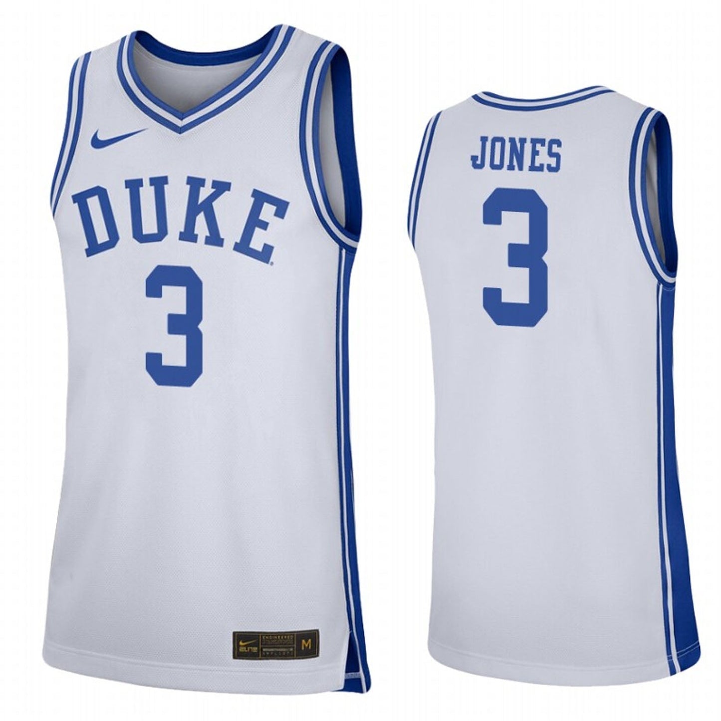 NCAAB Tre Jones Duke Blue Devils 3 Jersey