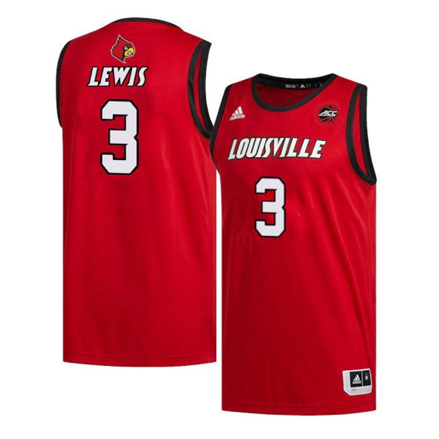 NCAAB Trey Lewis Louisville Cardinals 3 Jersey