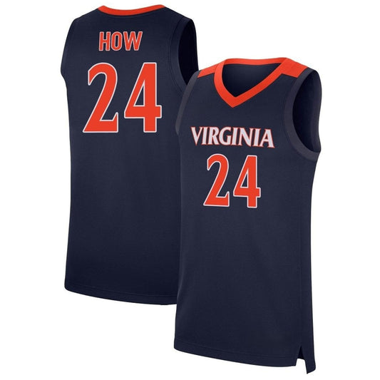 NCAAB Tristan How Virginia Cavaliers 24 Jersey