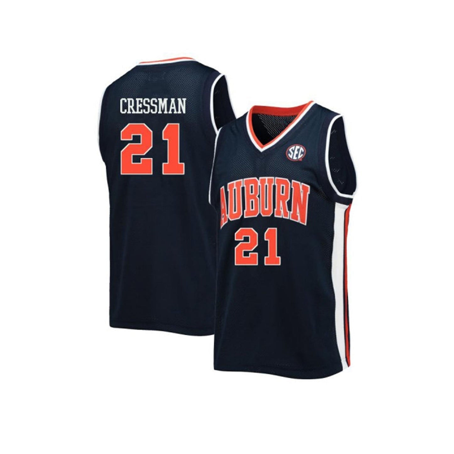 NCAAB Ty Cressman Auburn Tigers 21 Jersey