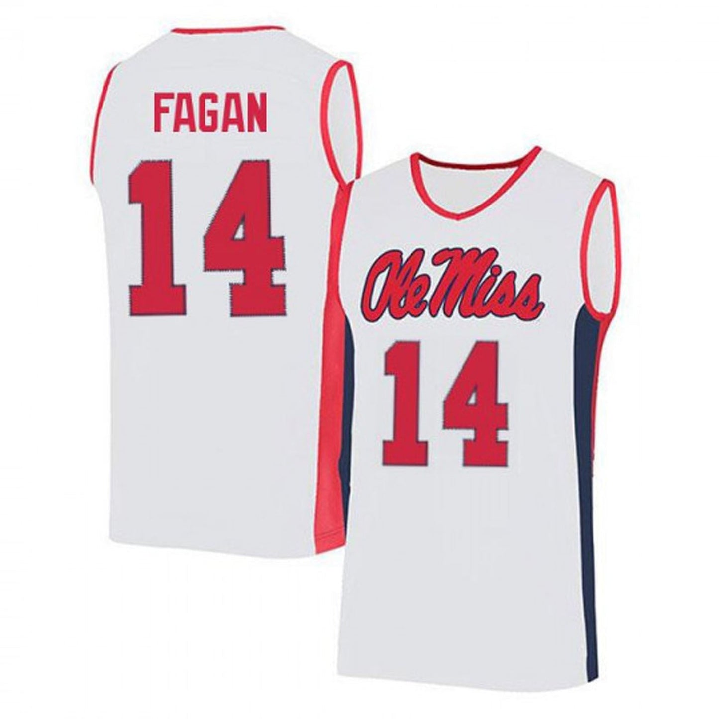 NCAAB Tye Fagan Ole Miss Rebels 14 Jersey