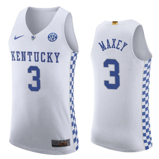 NCAAB Tyrese Maxey Kentucky Wildcats 3 Jersey