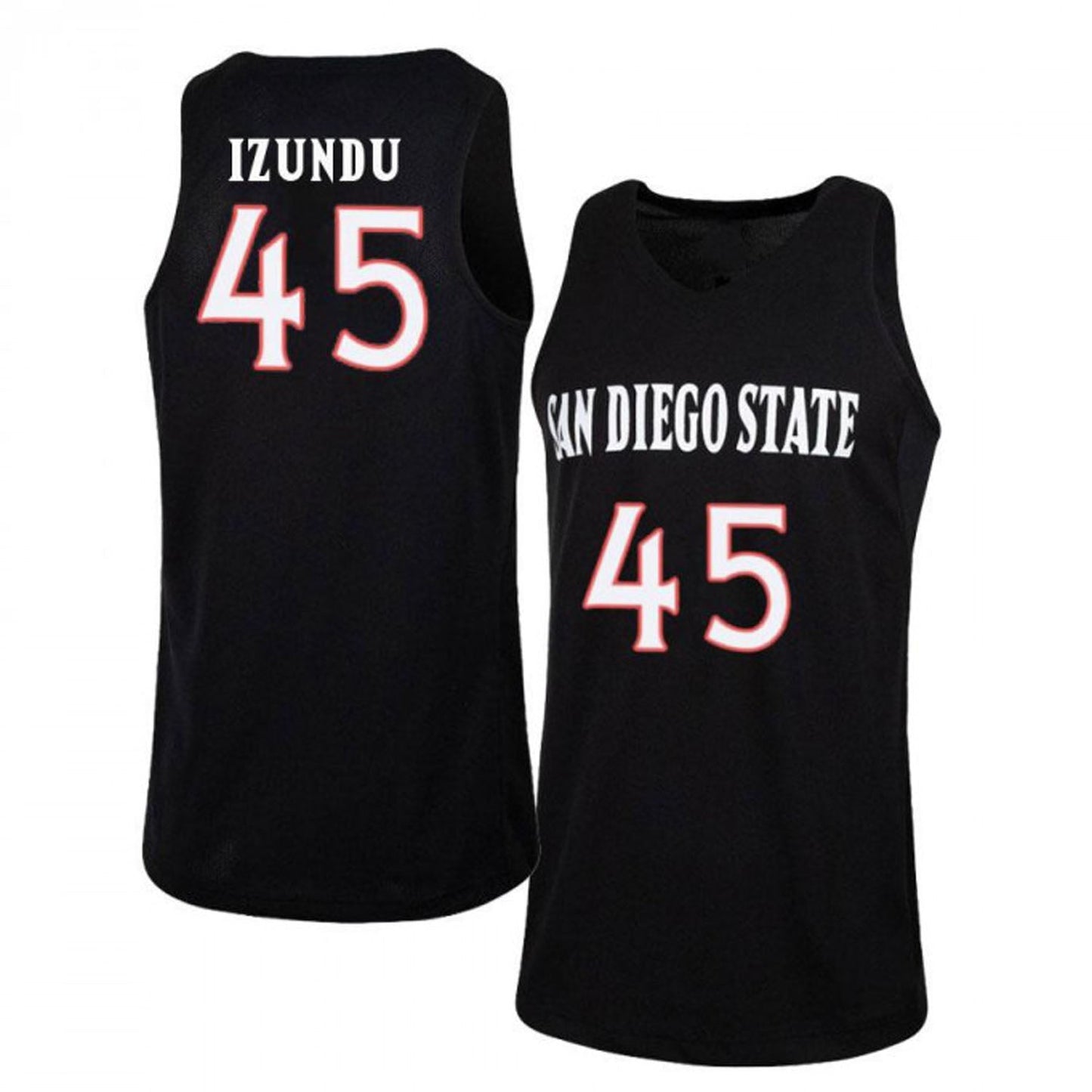NCAAB Valentine Izundu San Diego State Aztecs 45 Jersey