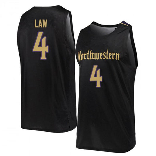 NCAAB Vic Law Northwestern Wildcats 4 Jersey