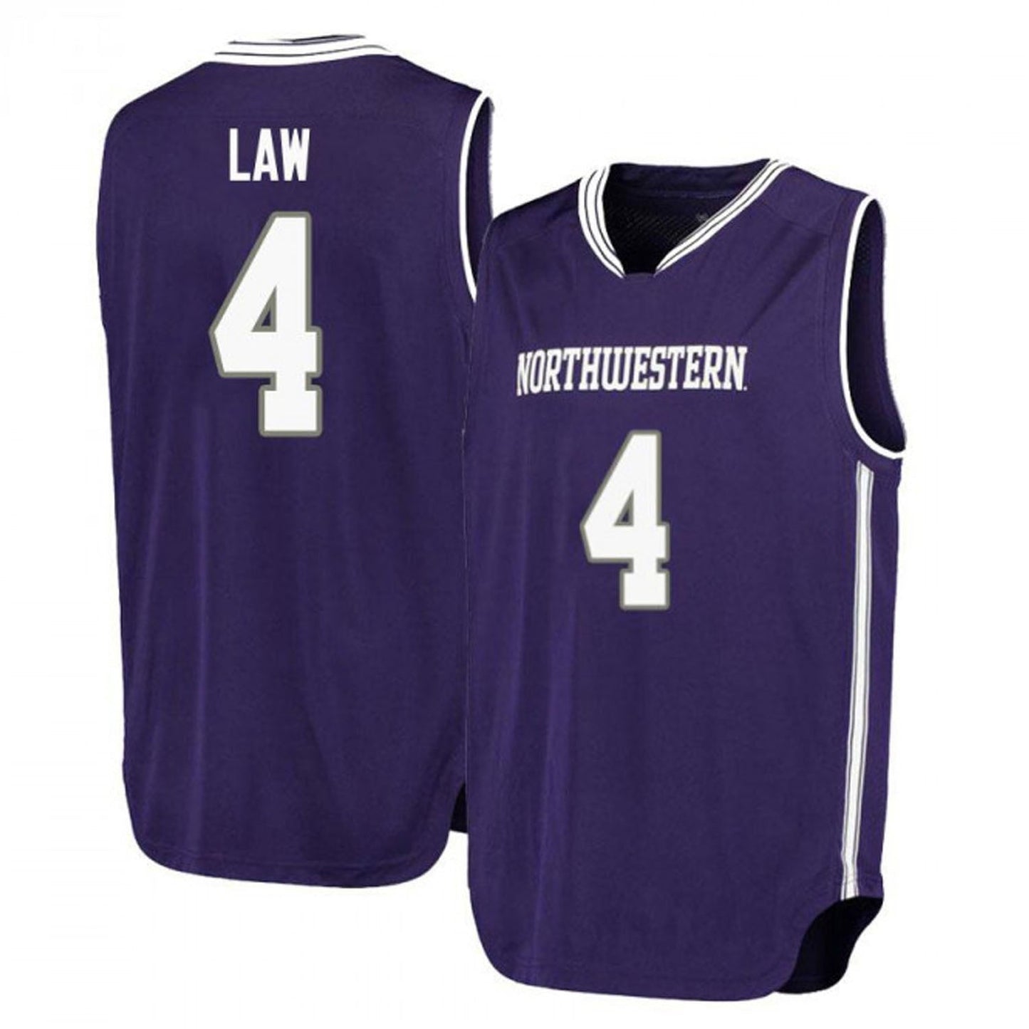 NCAAB Vic Law Northwestern Wildcats 4 Jersey