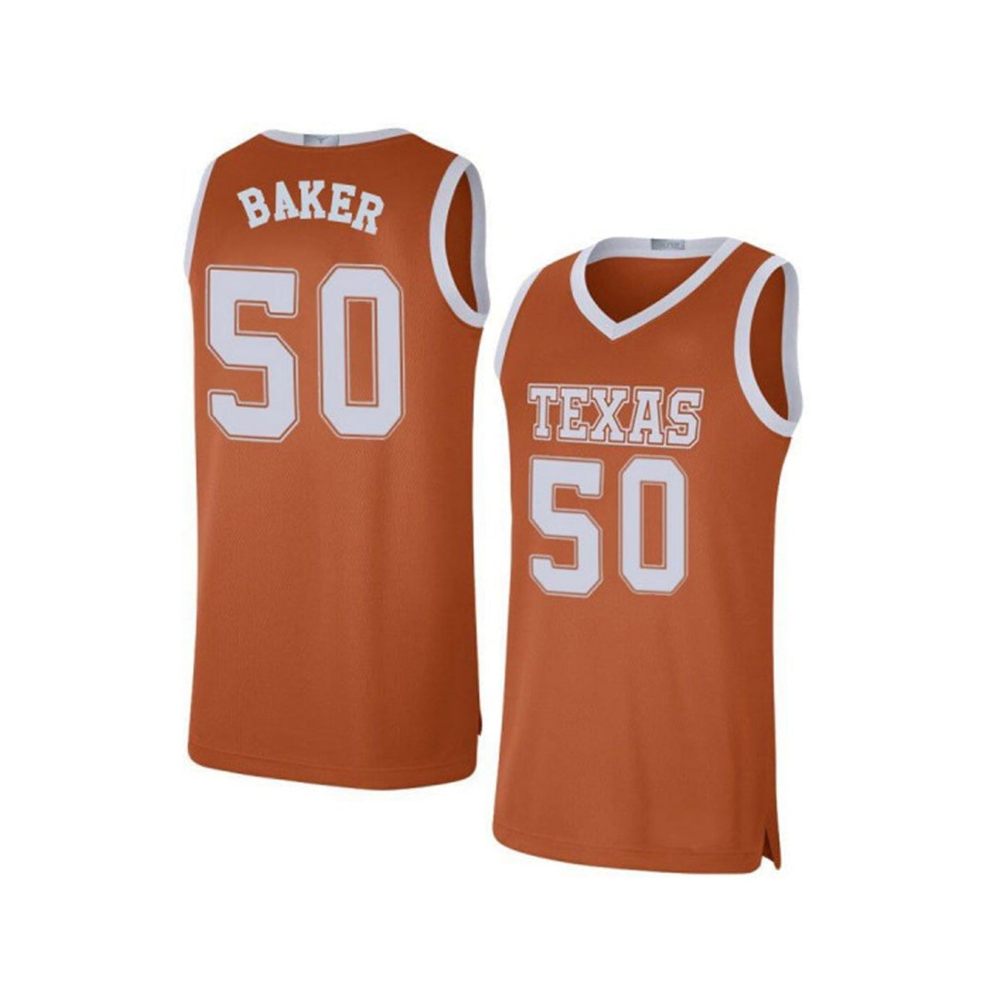 NCAAB Will Baker Texas Longhorns 50 Jersey
