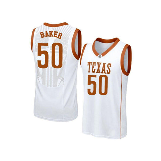 NCAAB Will Baker Texas Longhorns 50 Jersey