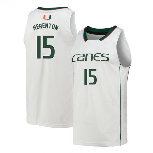 NCAAB Willie Herenton Miami Hurricanes 15 Jersey