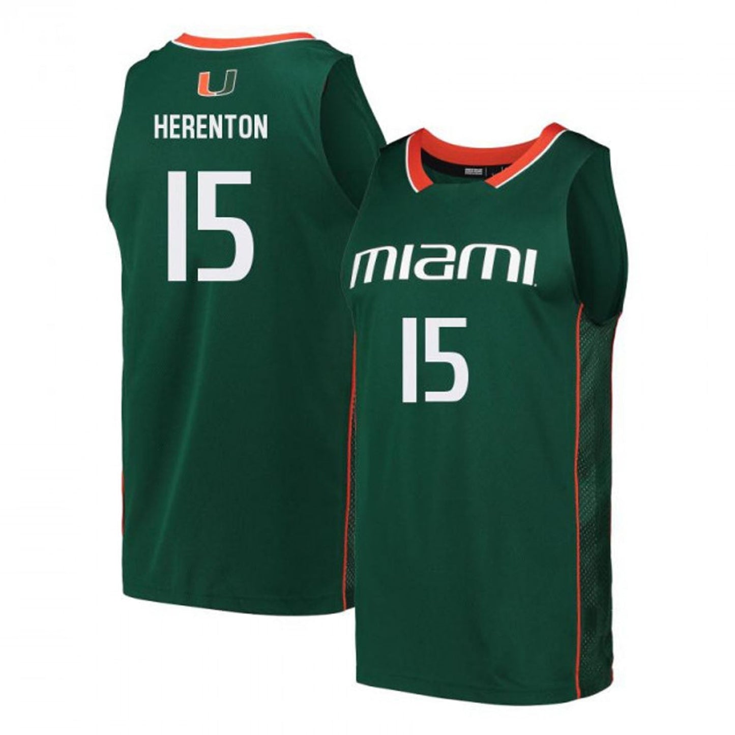 NCAAB Willie Herenton Miami Hurricanes 15 Jersey