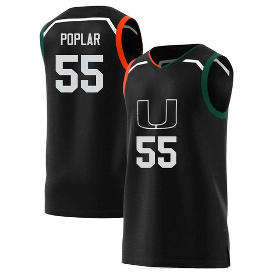 NCAAB Wooga Poplar Miami Hurricanes 55 Jersey