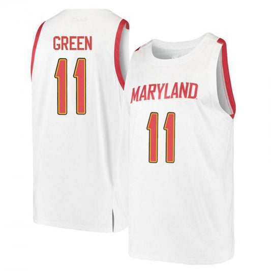 NCAAB Xavier Green Maryland Terrapins 11 Jersey