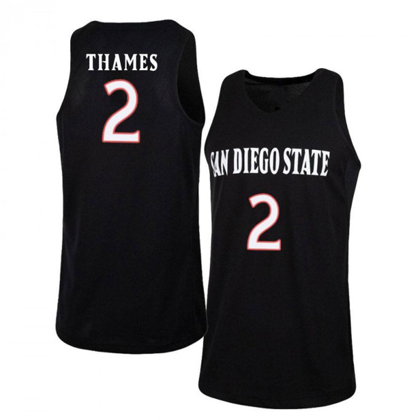 NCAAB Xavier Thames San Diego State Aztecs 2 Jersey
