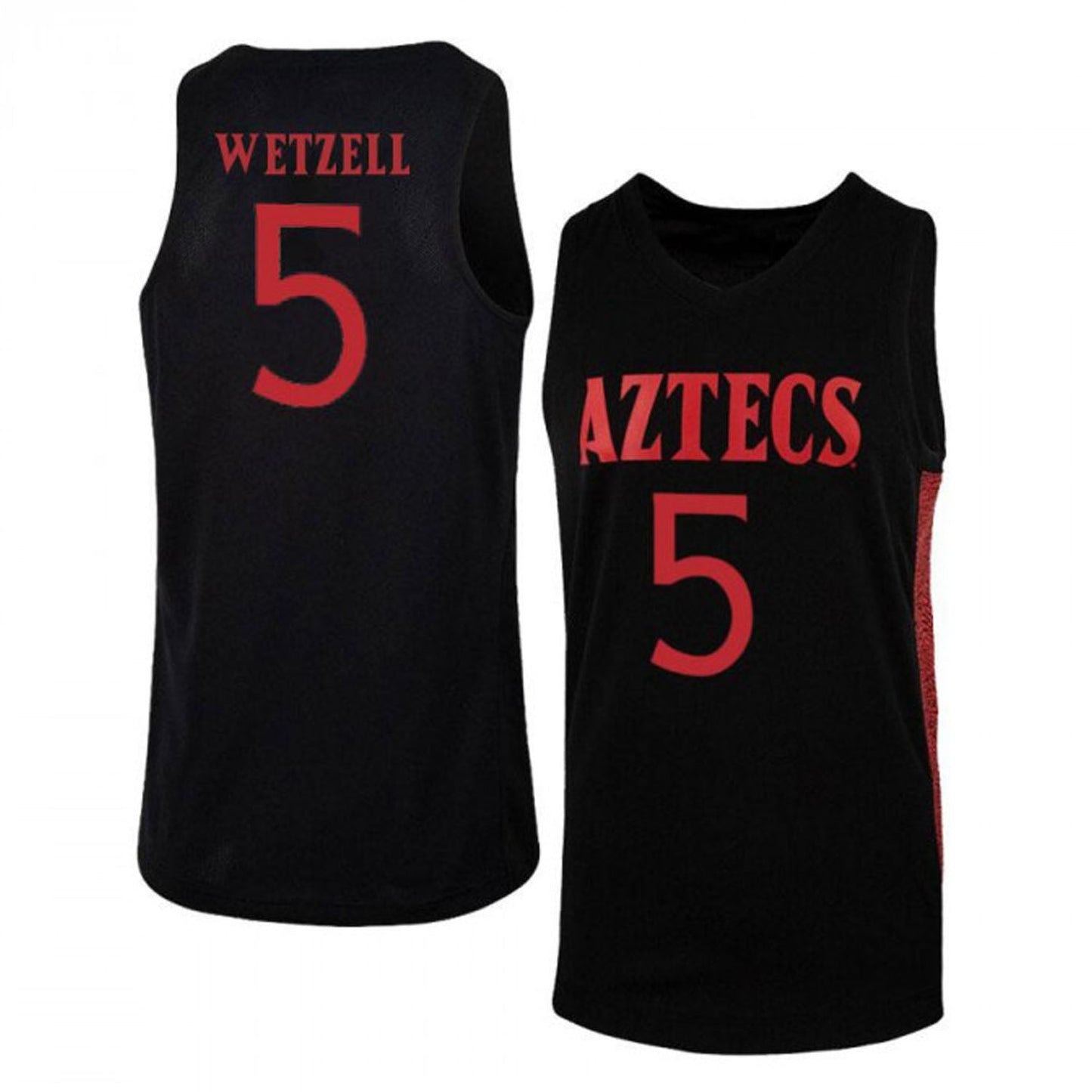 NCAAB Yanni Wetzell San Diego State Aztecs 5 Jersey
