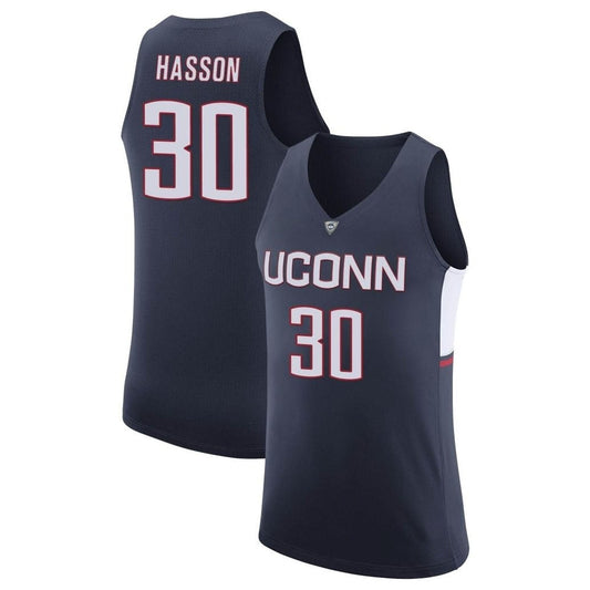 NCAAB Yarin Hasson UCONN Huskies 30 Jersey