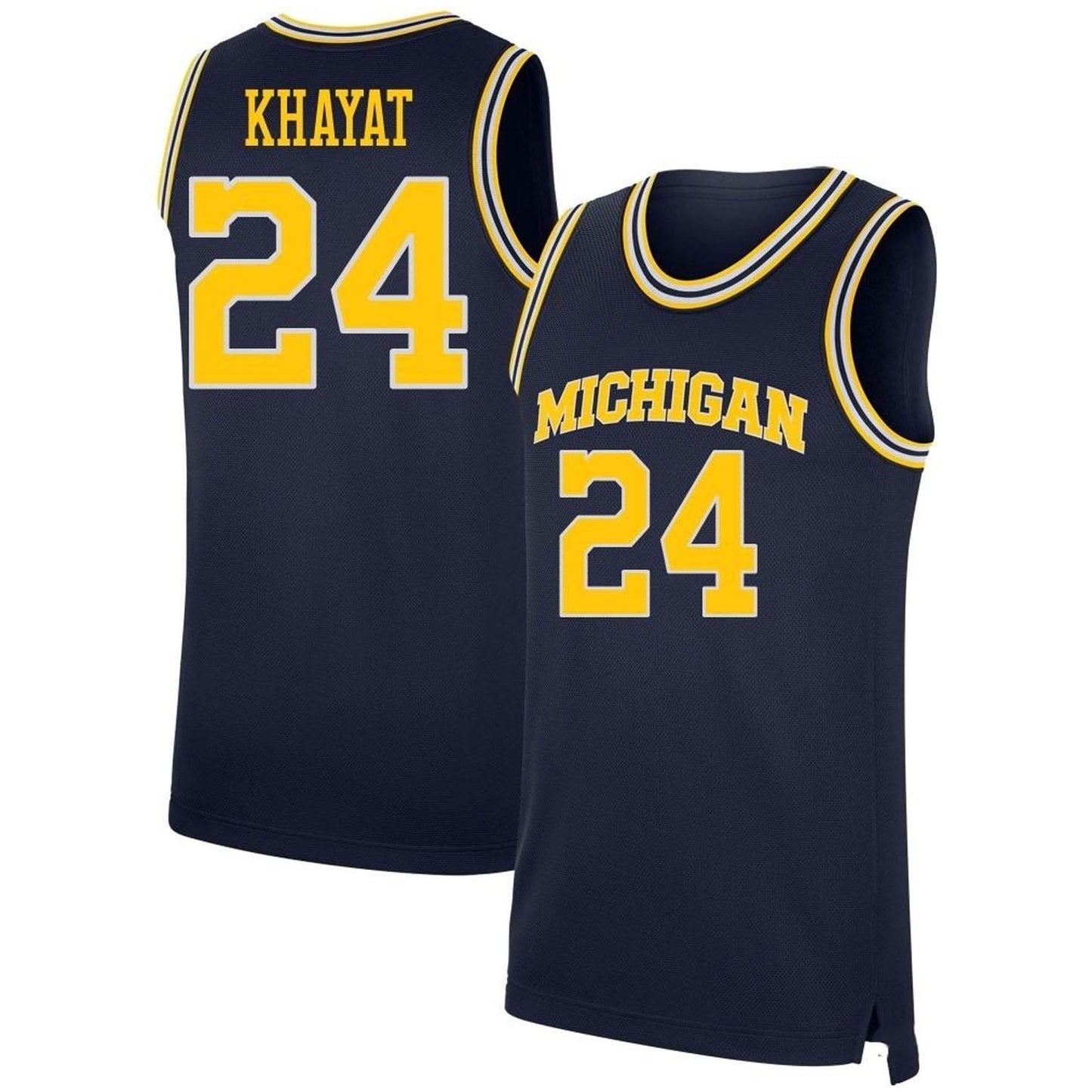 NCAAB Youssef Khayat Michigan Wolverines 24 Jersey