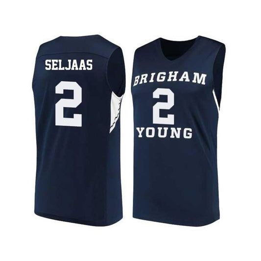 NCAAB Zac Seljaas BYU Cougars 2 Jersey