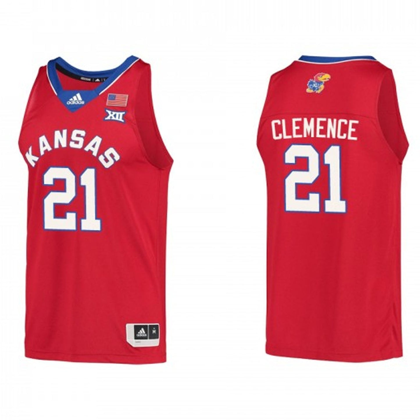 NCAAB Zach Clemence Kansas Jayhawks 21 Jersey
