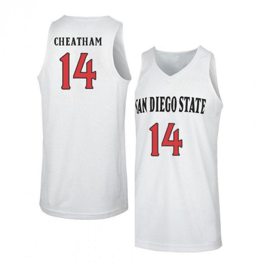 NCAAB Zylan Cheatham San Diego State Aztecs 14 Jersey