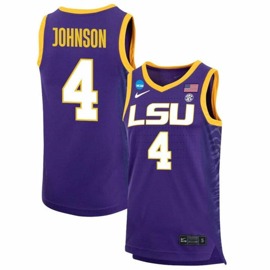 NCAAB Flau'Jae Johnson LSU Tigers 4 Jersey