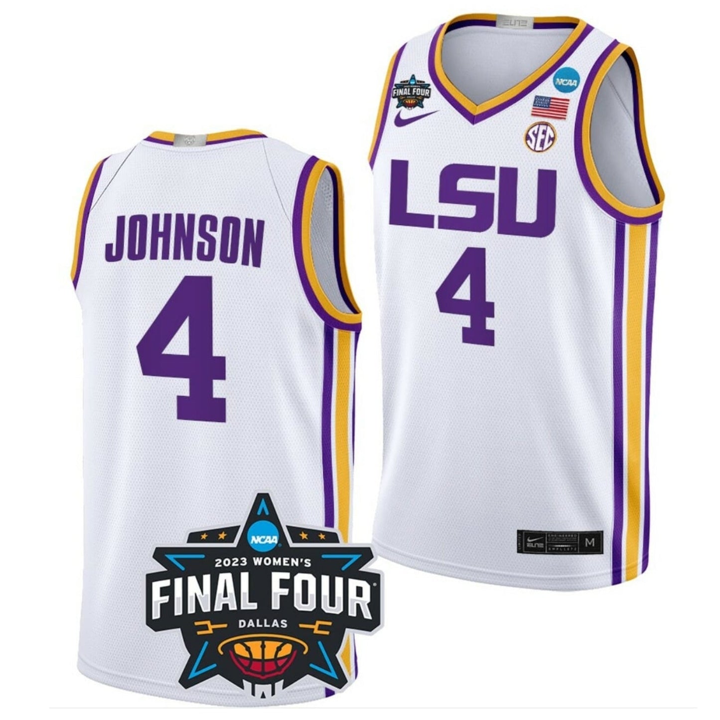 NCAAB Flau'Jae Johnson LSU Tigers 4 Jersey