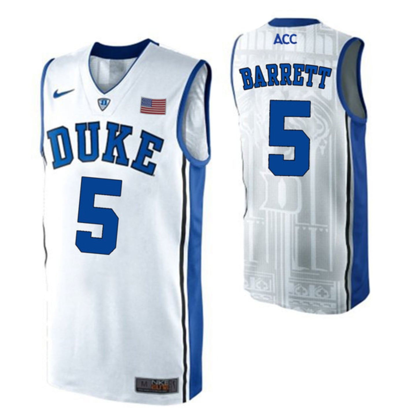 NCAAB RJ Barrett Duke Blue Devils 5 Jersey