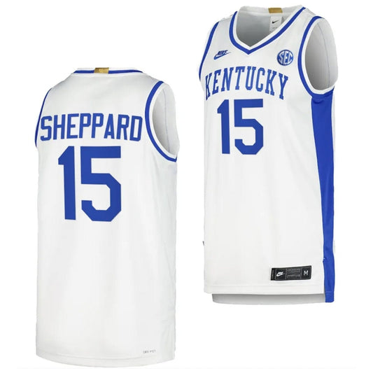 NCAAB Reed Sheppard Kentucky Wildcats 15 Jersey