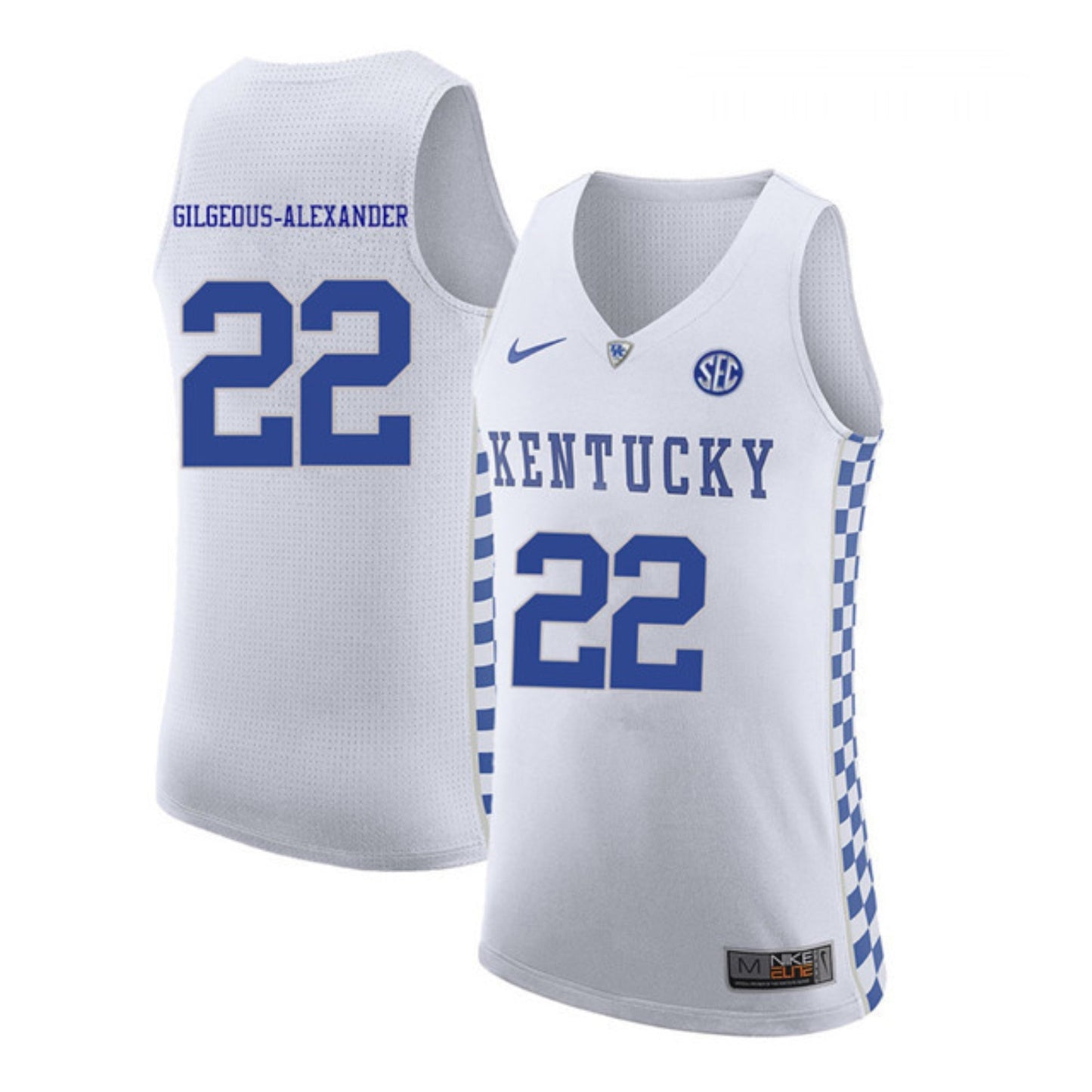 NCAAB Shai Gilgeous-Alexander Kentucky Wildcats 22 Jersey