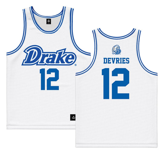 NCAAB Tucker DeVries Drake Bulldogs 12 Jersey