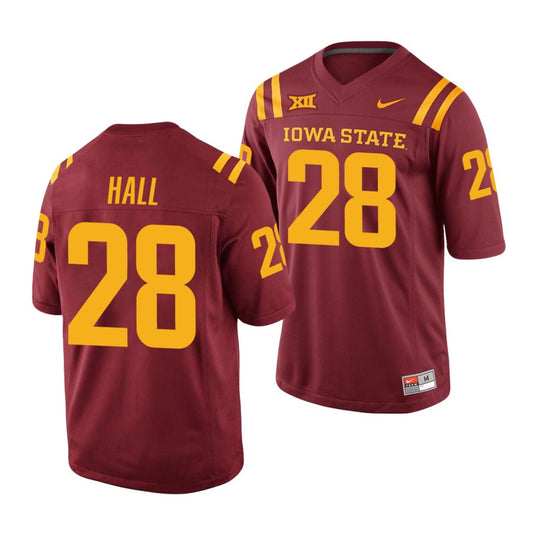 NCAAF Breece Hall Iowa State Cyclones 28 Jersey