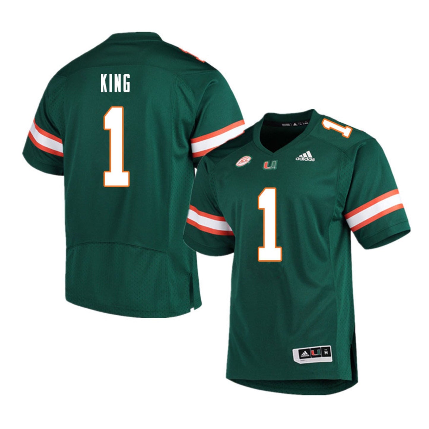 NCAAF D'eriq King Miami Hurricanes 1 Jersey