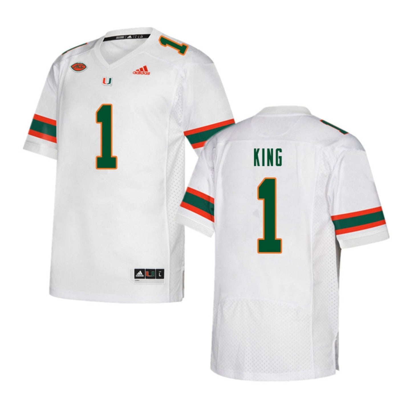 NCAAF D'eriq King Miami Hurricanes 1 Jersey