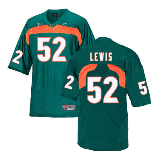 NCAAF Ray Lewis Miami Hurricanes 52 Jersey